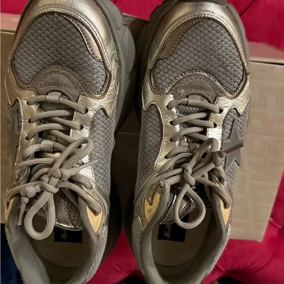 Golden Goose Silver and Gold Athletic Shoes - Picture 8 of 9